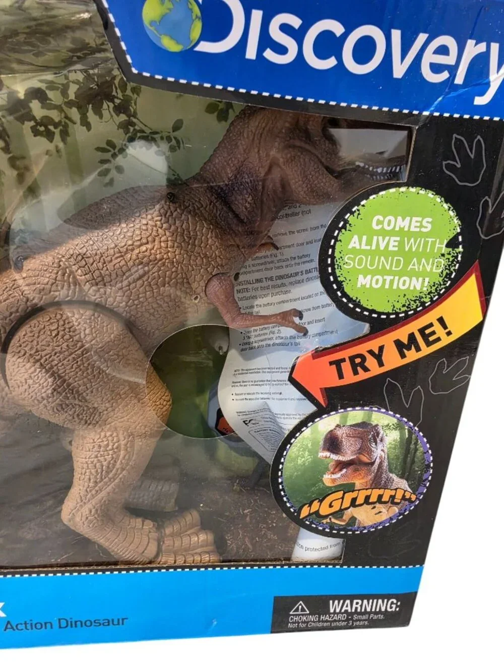 Discovery Kids RC T-Rex Radio Controlled Action Dinosaur Electronic Toy Damaged